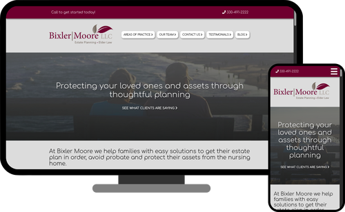 Bixler Moore Website Screenshot