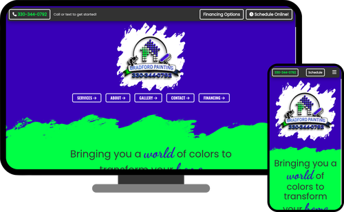 Bradford Painting Website Screenshot